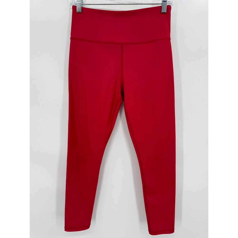 ZYIA ACTIVE Matte Red Cropped Leggings Size 8-10 Medium M